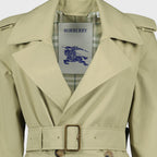 코트 롱 트렌치 코트 Burberry 카키색 옷감 Femme