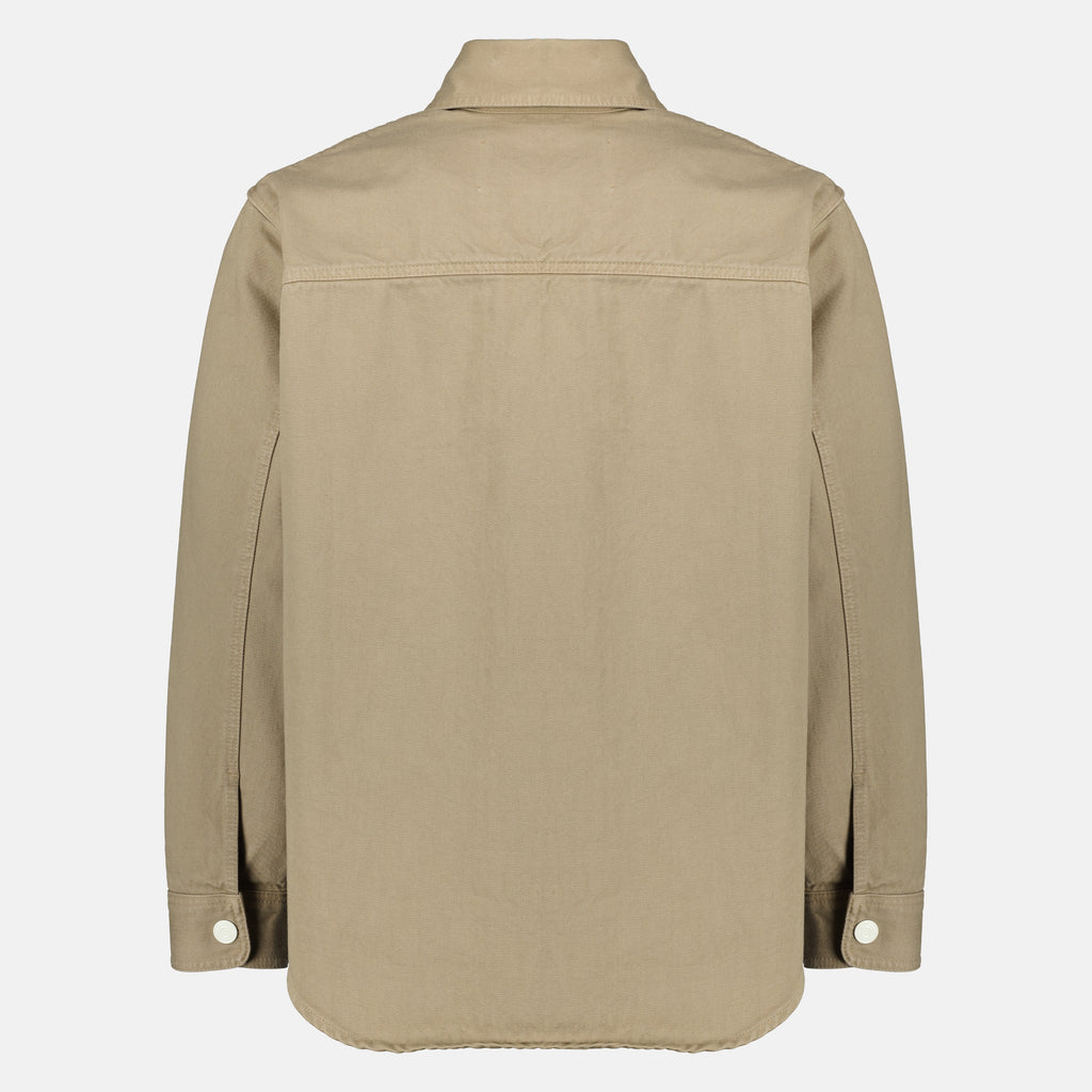 Immagine dell'articolo Camicia overshirt beige in cotone del marchio Ami PARIS per Unisex - Stagione Primavera-Estate 2026 - Vista posteriore