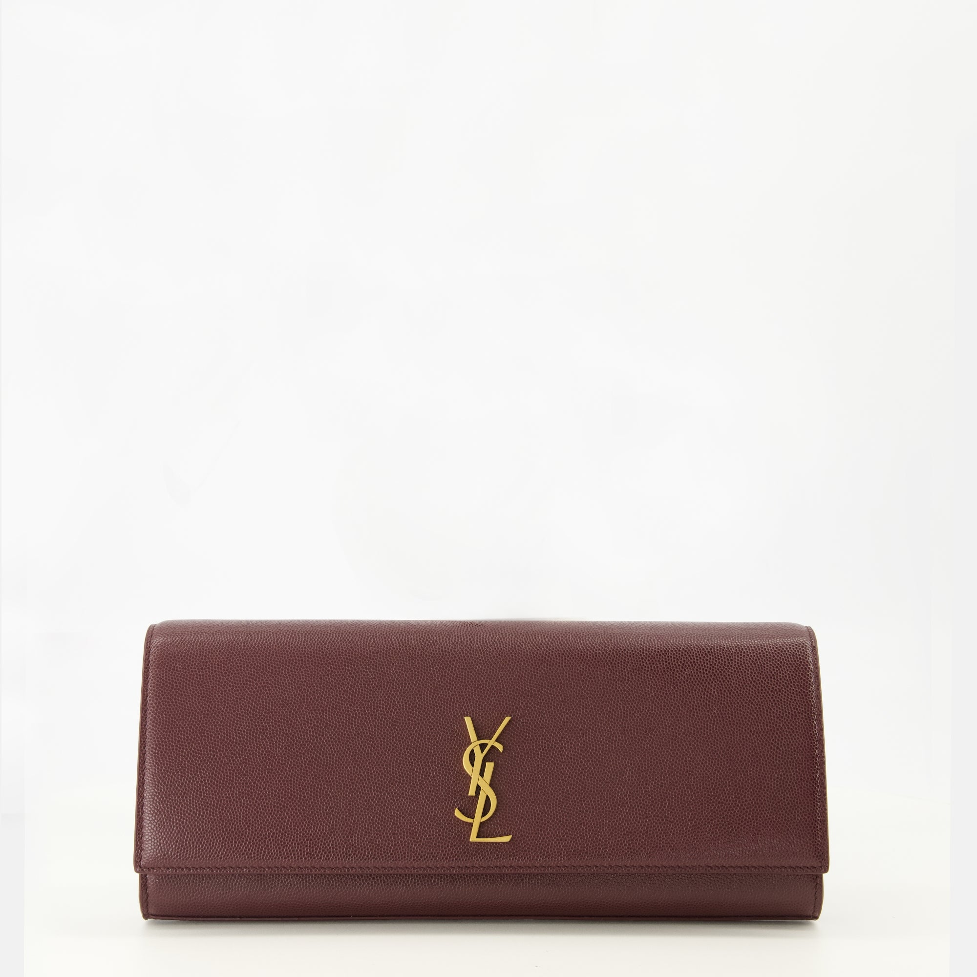 Image de l'article Pochette Kate Clutch bordeaux de la marque Saint Laurent pour Femme - Saison Printemps-Été 2026 - Vue de Face