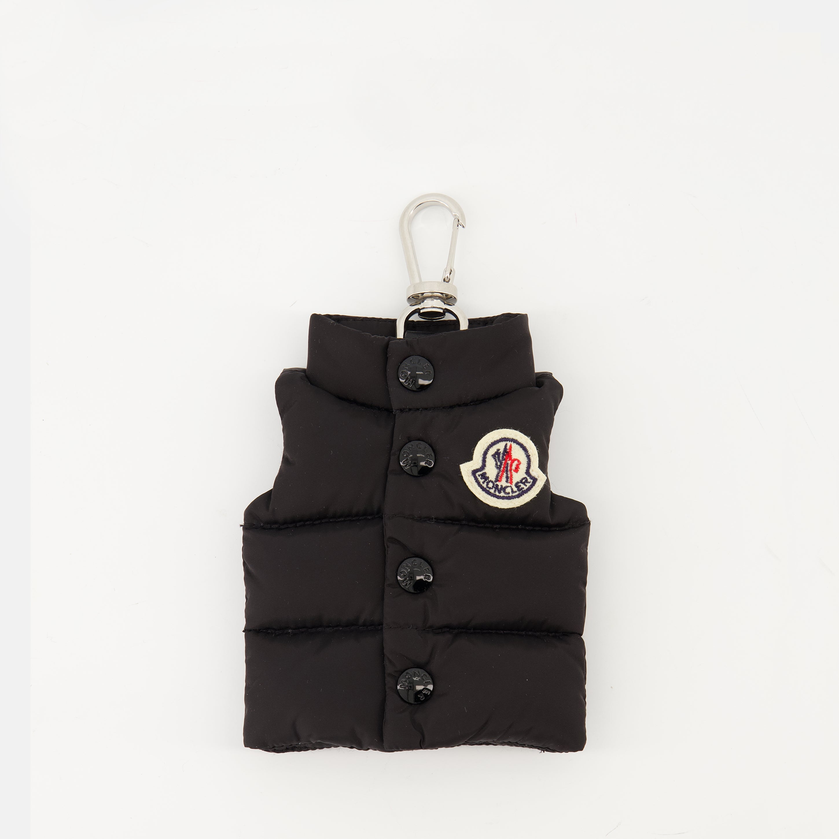Image of the Moncler brand men's gilet keychain - Autumn-Winter 2025 season - Front view