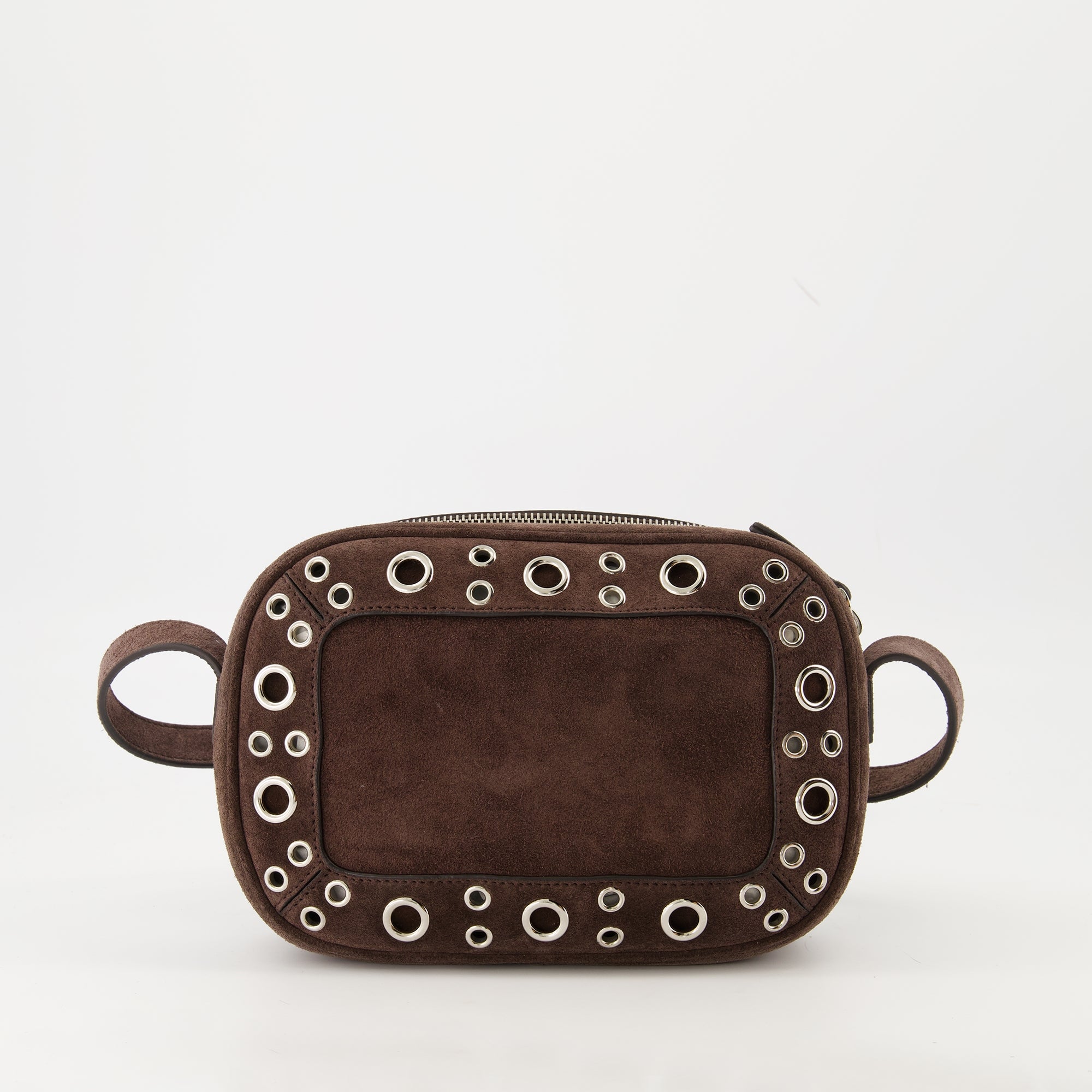 Sacs bandoulière Pochette Nellcôte en daim Valentino Garavani Marron Femme