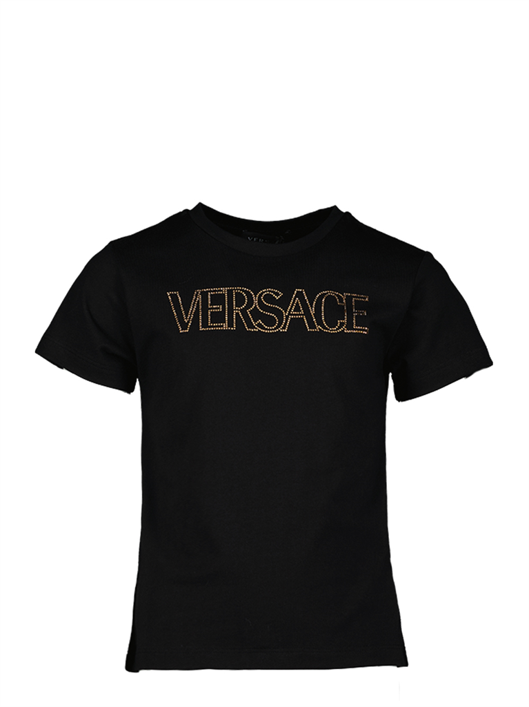 Vestuário T-shirt à logo strass Versace Preto Crianças