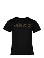 Vestuário T-shirt à logo strass Versace Preto Crianças