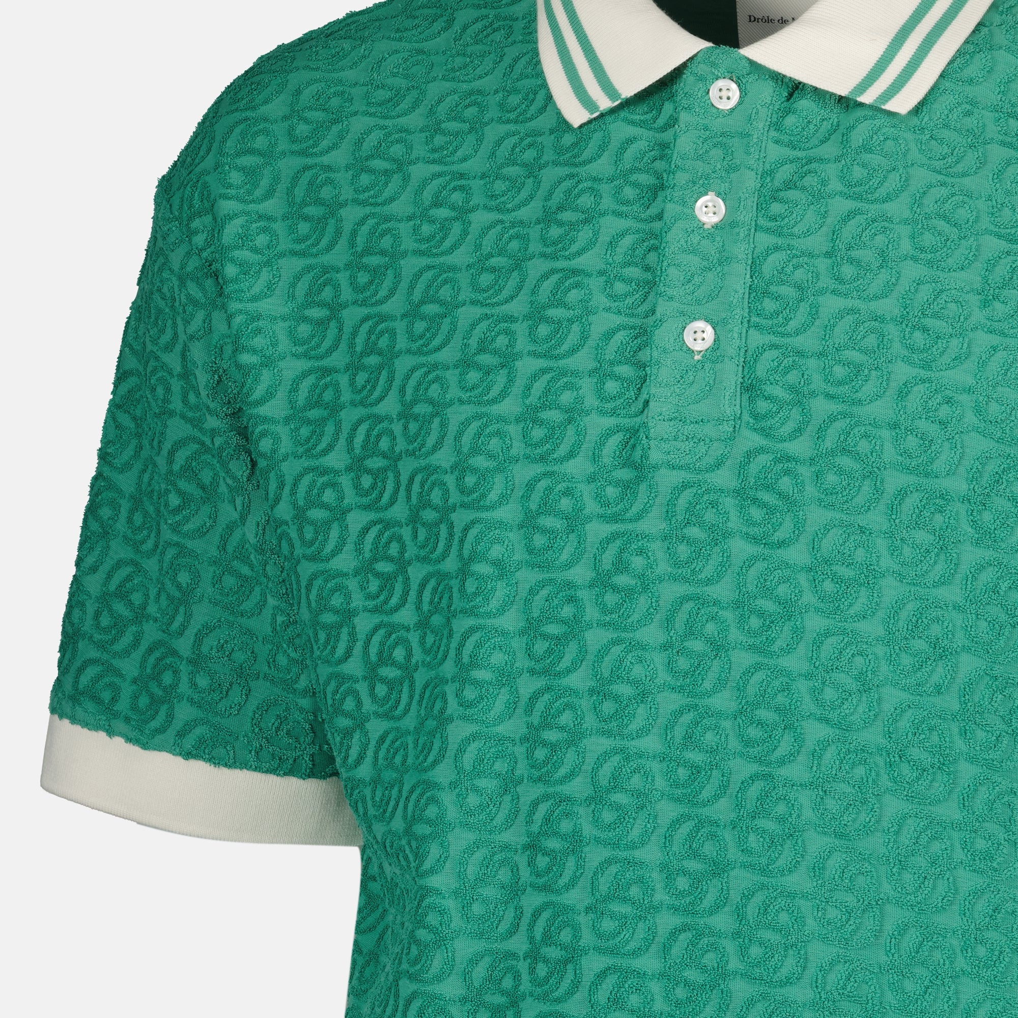 Polos Polo Monogramme MC Drole De Monsieur Verde Homme