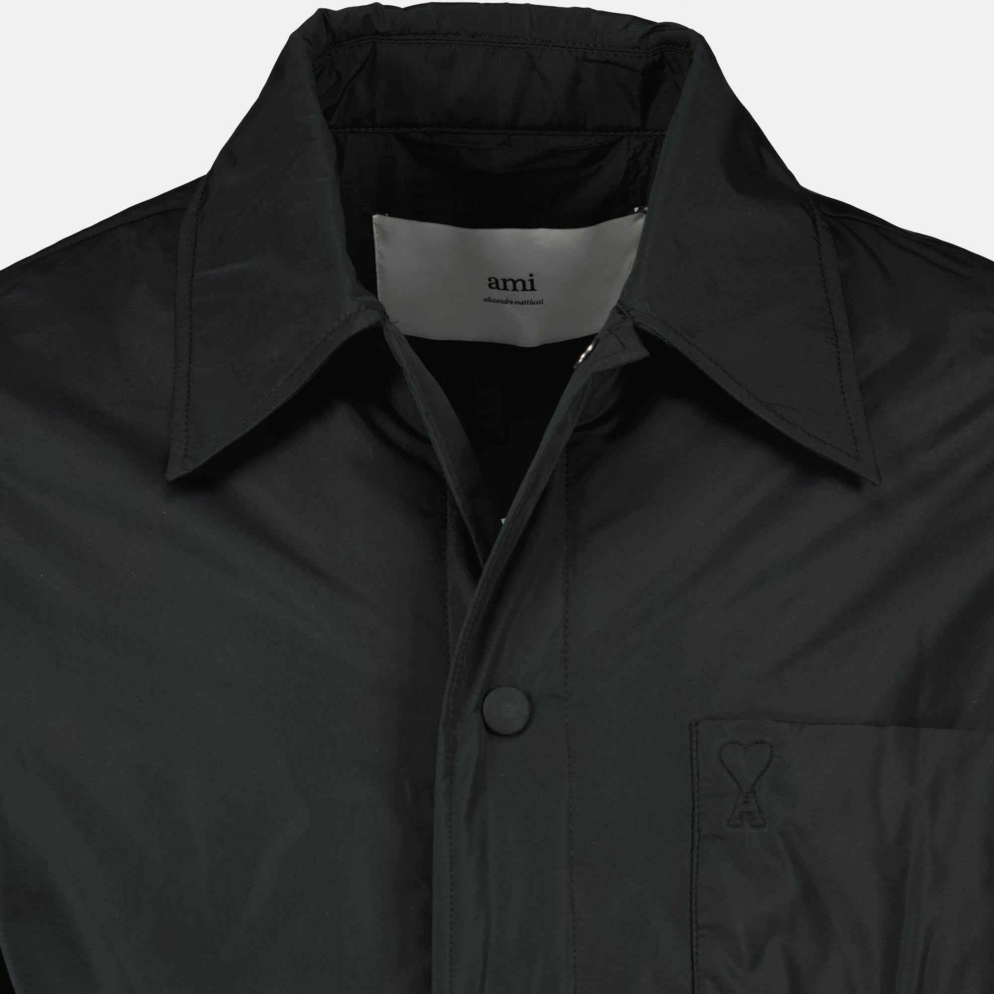 Image de l'article Veste chemise en nylon de la marque Ami PARIS pour Homme - Saison Automne-Hiver 2025 - Vue détaillée_3