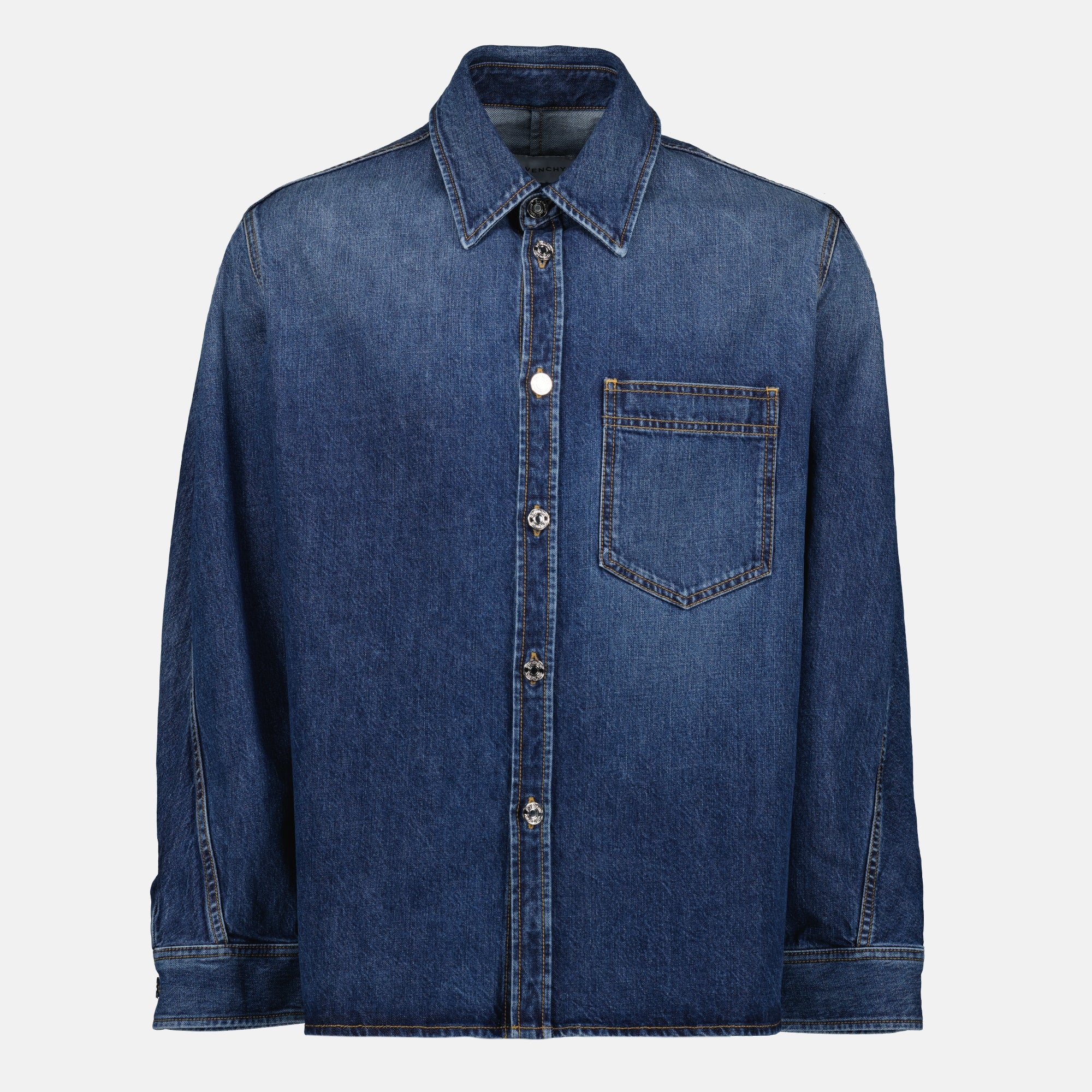 Chemises Chemise en denim Givenchy Bleu foncé Homme