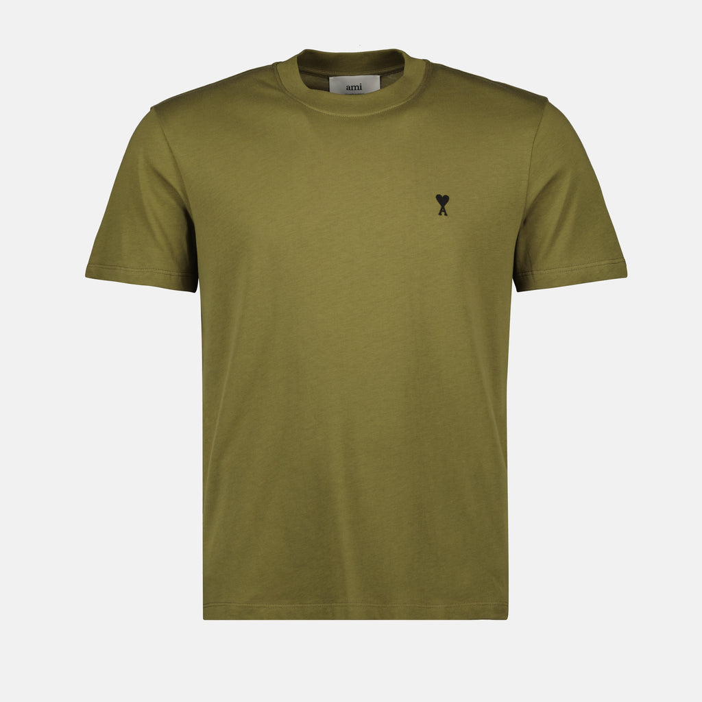 남성을 위한 Ami PARIS 브랜드의 Heart T셔츠 이미지 - 2025년 가을-겨울 시즌 - 앞면 보기