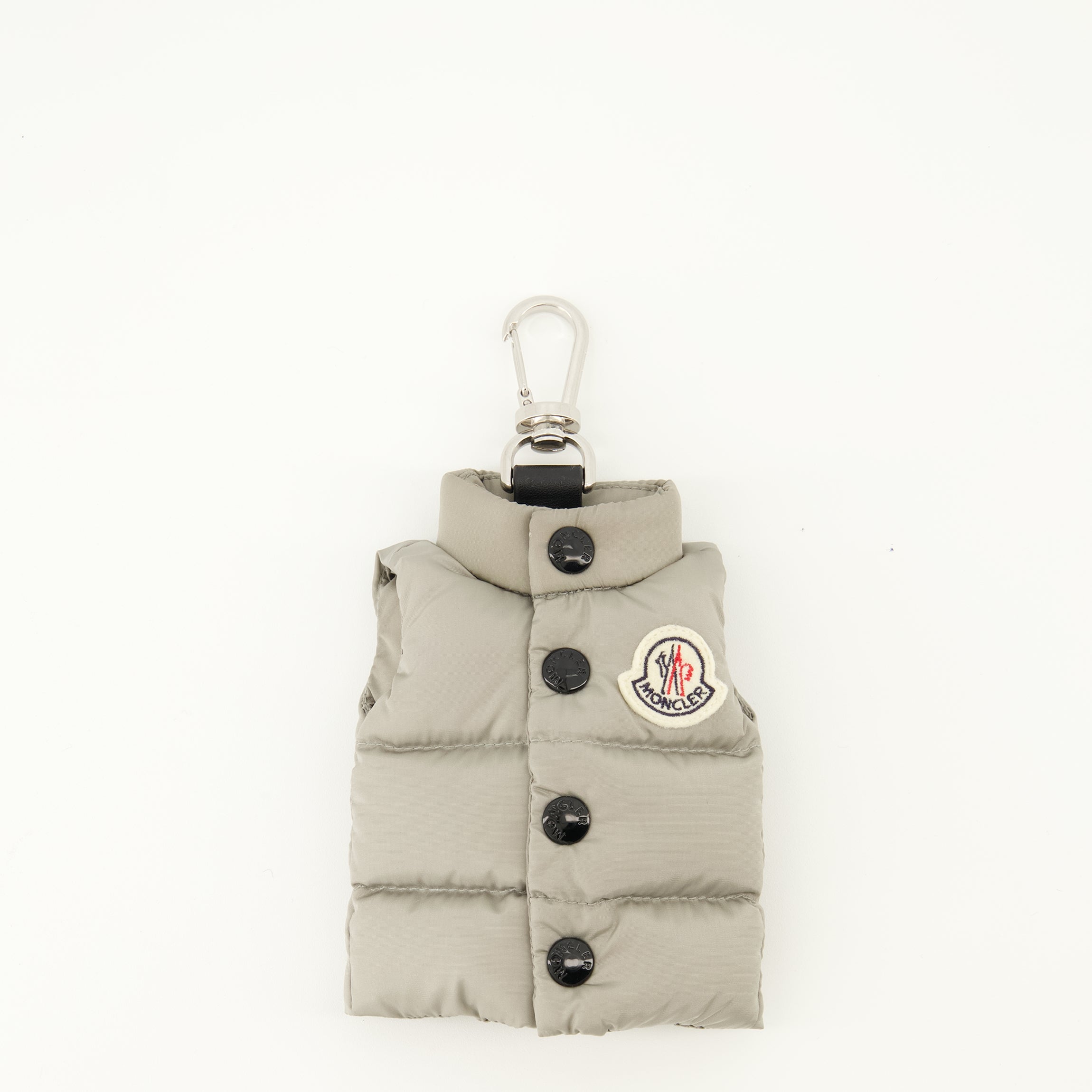 Imagen del llavero de chaleco gris de Moncler para hombre - Primavera-Verano 2026 - Vista frontal