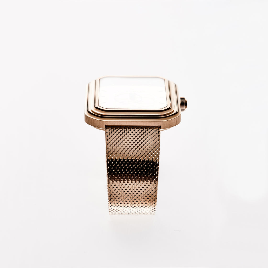 Bijoux Ecce Figura Onyx Bracelet Rose Gold Steel Watch Beaubleu Doré Unisexe