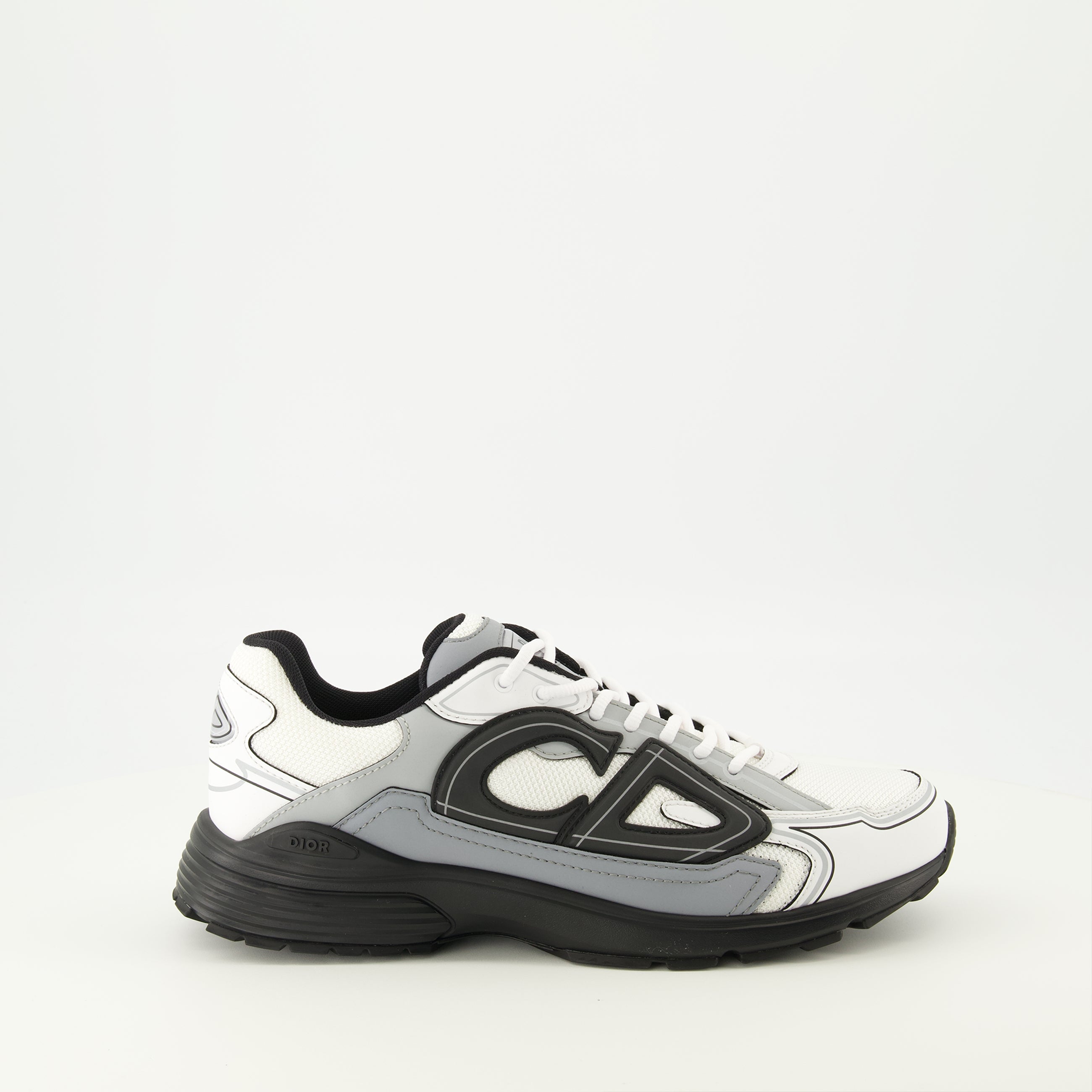 Bild der grauen Dior Herren B30 Sneakers - Frühjahr-Sommer 2026 - Rechte Seitenansicht