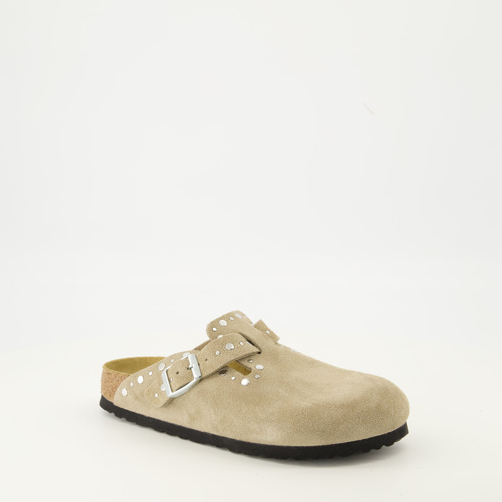Image de l'article Mules Boston de la marque Birkenstock pour Femme - Saison Automne-Hiver 2025 - Vue trois quarts avant droite