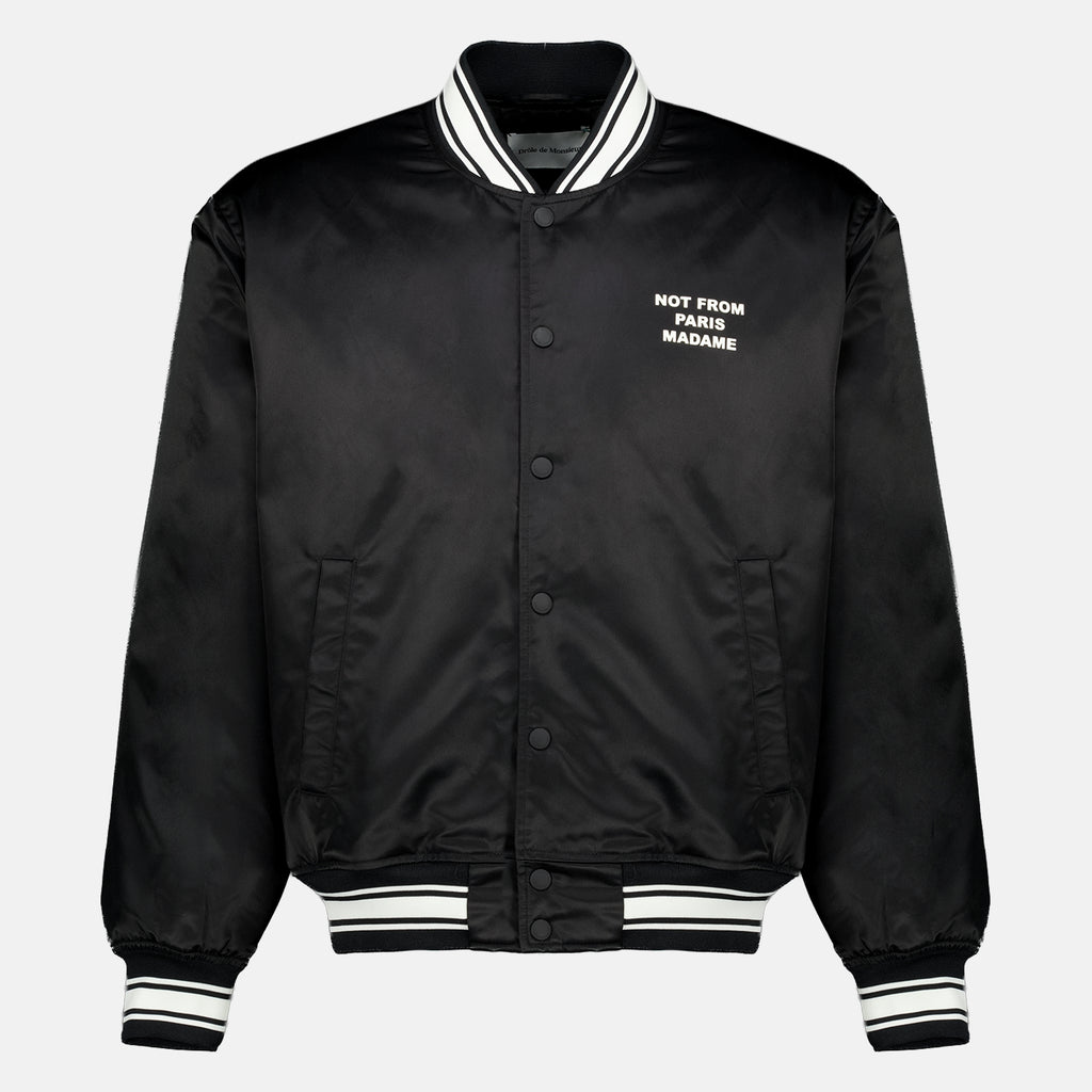 Vestes Bomber Slogan noir Drole De Monsieur Noir Homme