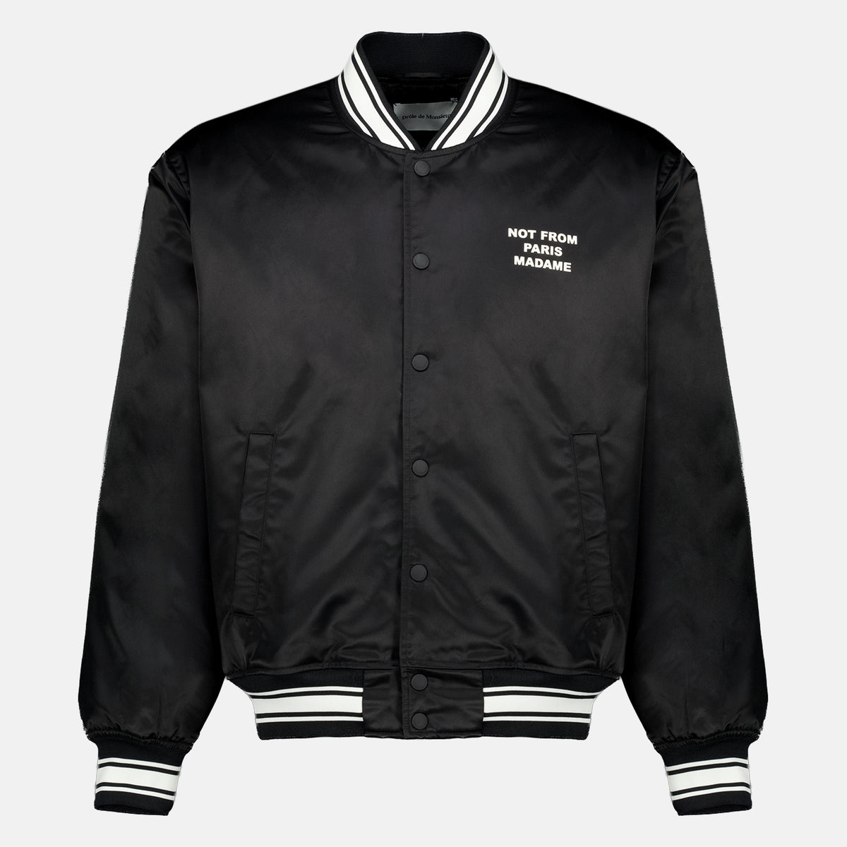 Vestes Bomber Slogan noir Drole De Monsieur Noir Homme
