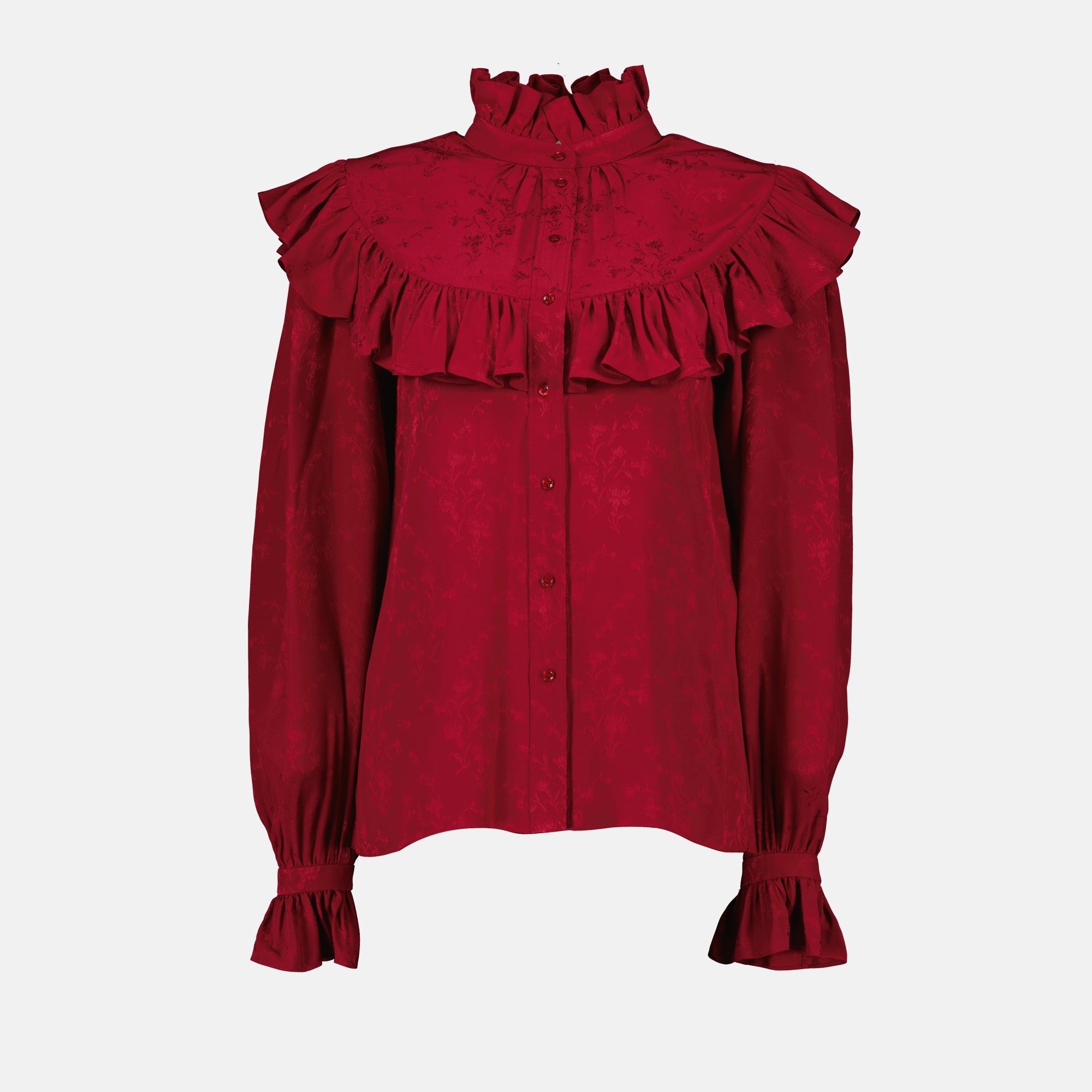 Image de l'article Blouse en soie de la marque Saint Laurent pour Femme - Saison Automne-Hiver 2025 - Vue de Face
