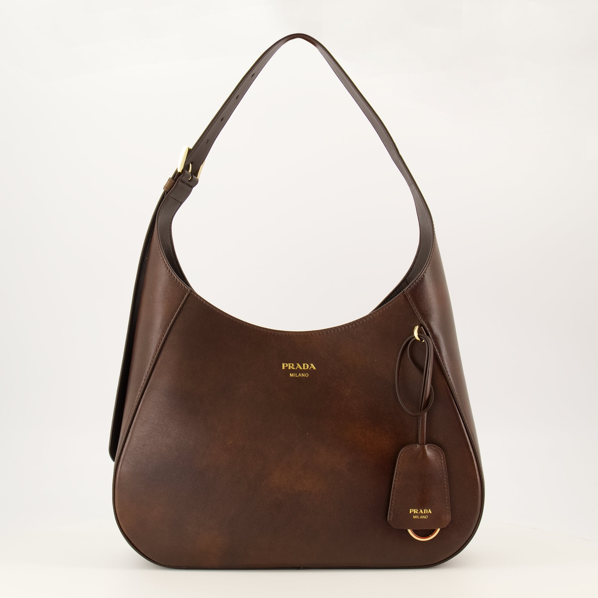 Sacs à main et épaule Borsa Boogie in Pelle Marrone Prada Marron Femme