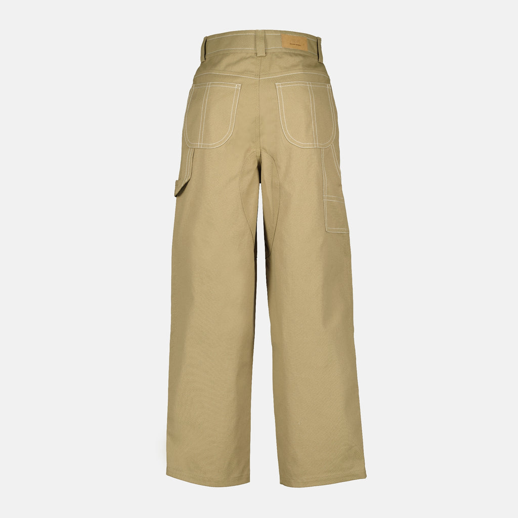 Image de l'article Pantalon large worker beige de la marque Ami PARIS pour Homme - Saison Printemps-Été 2026 - Vue de Dos