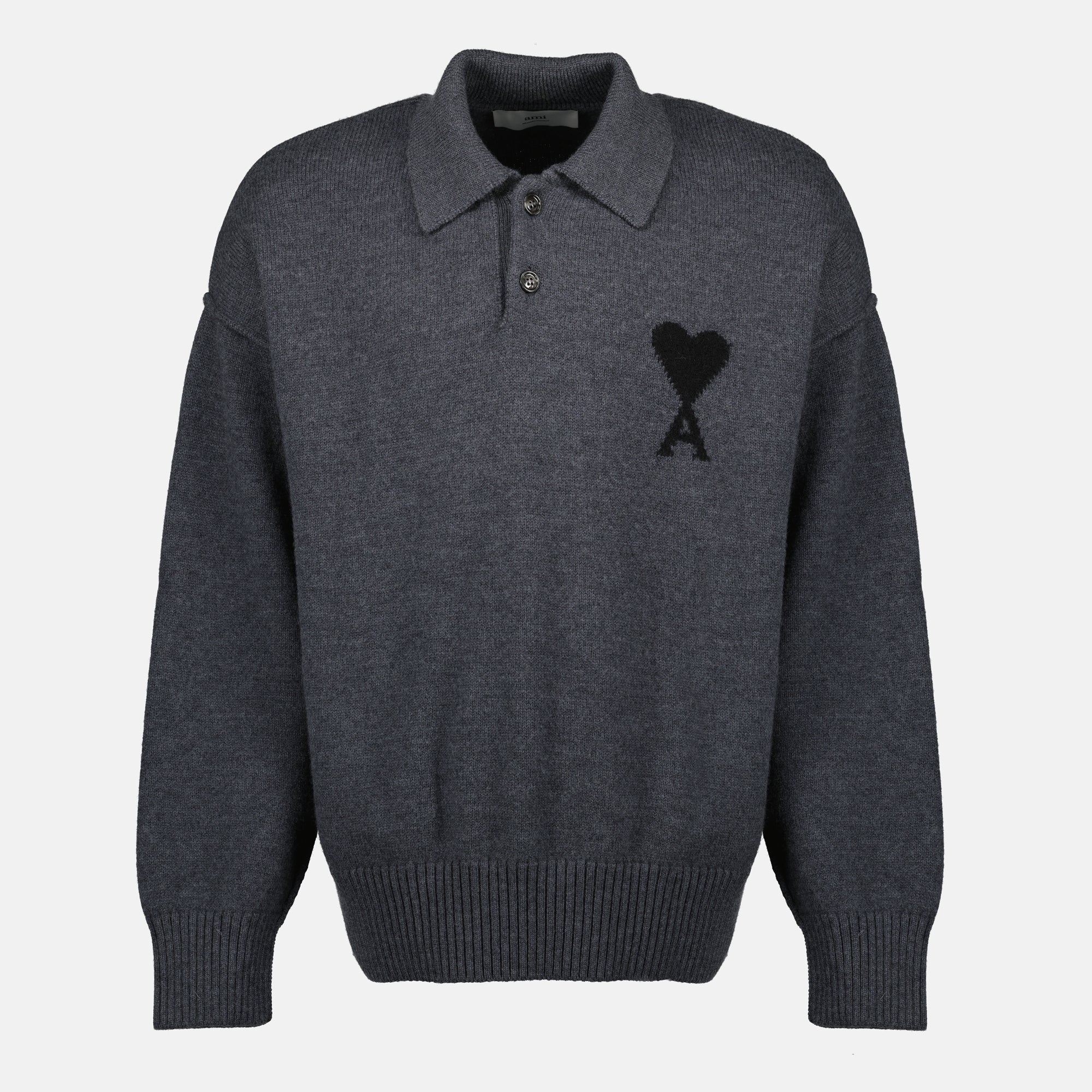 Polos Polo de Lana Ami PARIS Gris Homme