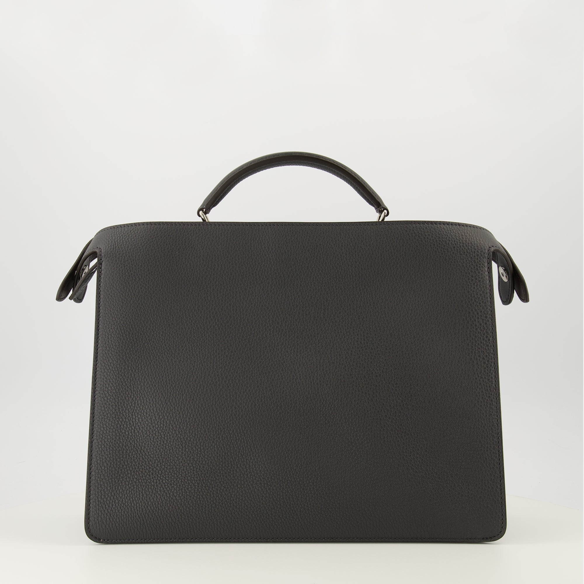 Image of the Fendi PeekabooISeeU medium grey bag for men - Fall-Winter 2025 - Back View