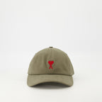 Chapeaux, casquettes et bonnets Casquette AMI de coeur Ami PARIS Kaki Unisexe