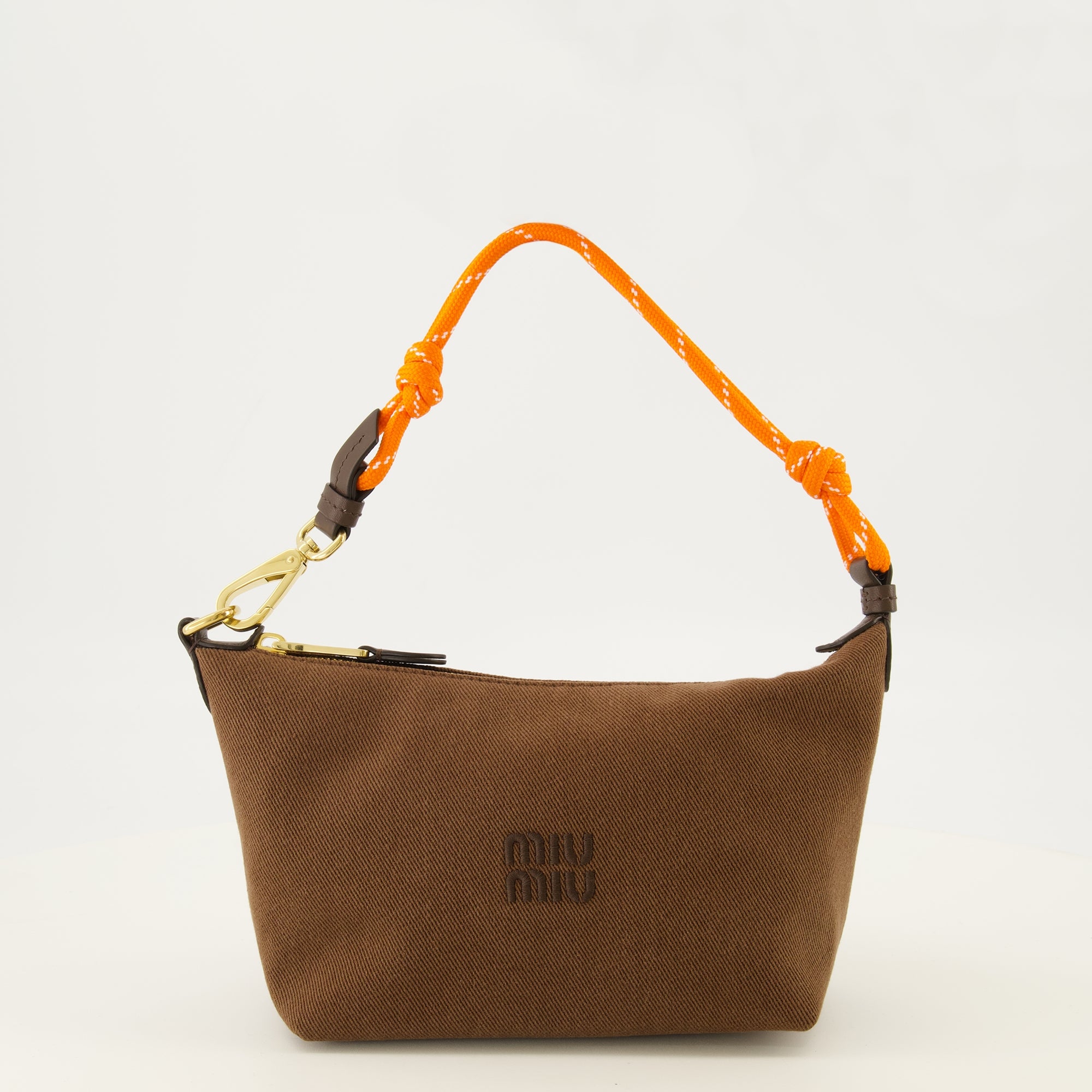 Sacs à main et épaule Pochette en gabardine marron Miu Miu Marron Femme