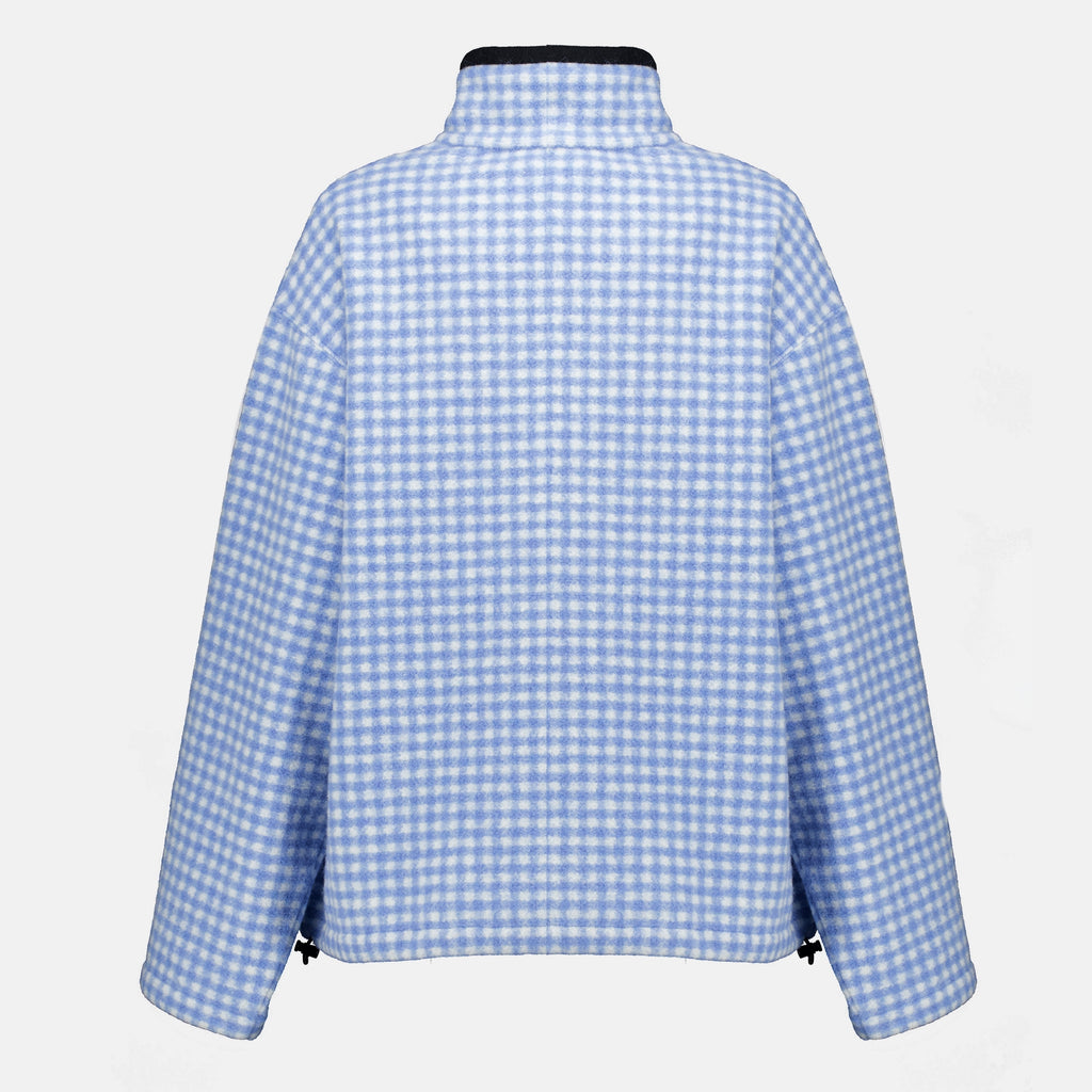 Vestes Casaco de Lã Vichy Miu Miu Bleu Femme