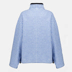 Vestes Giacca in Pile a Vichy Miu Miu Bleu Femme