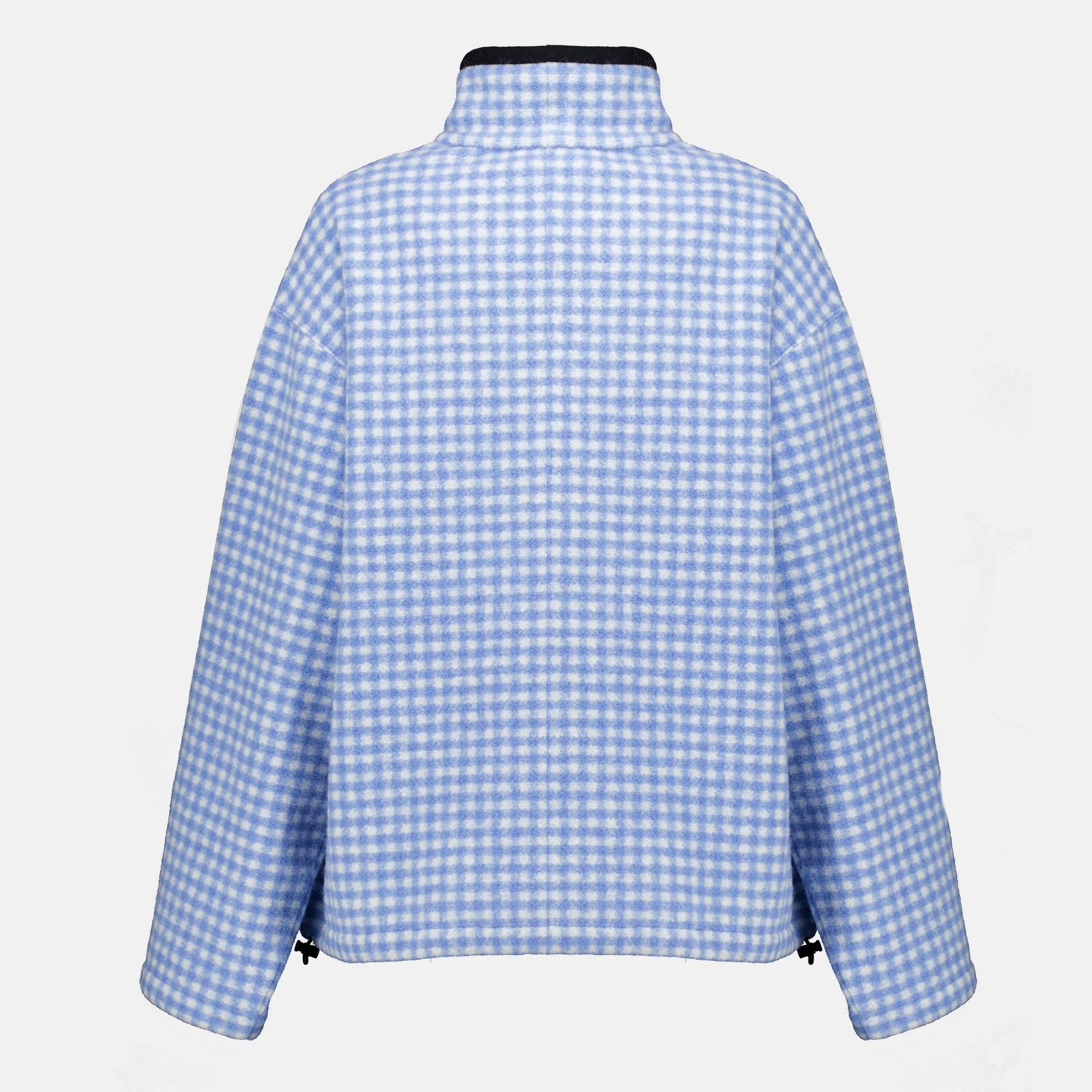 Vestes Vichy Checked Fleece Jacket Miu Miu Bleu Femme
