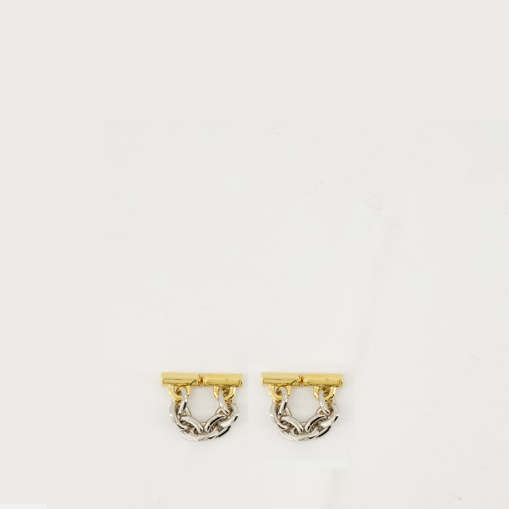 Bijoux Boucles d'oreilles Chain Link Rabanne Argenté Femme