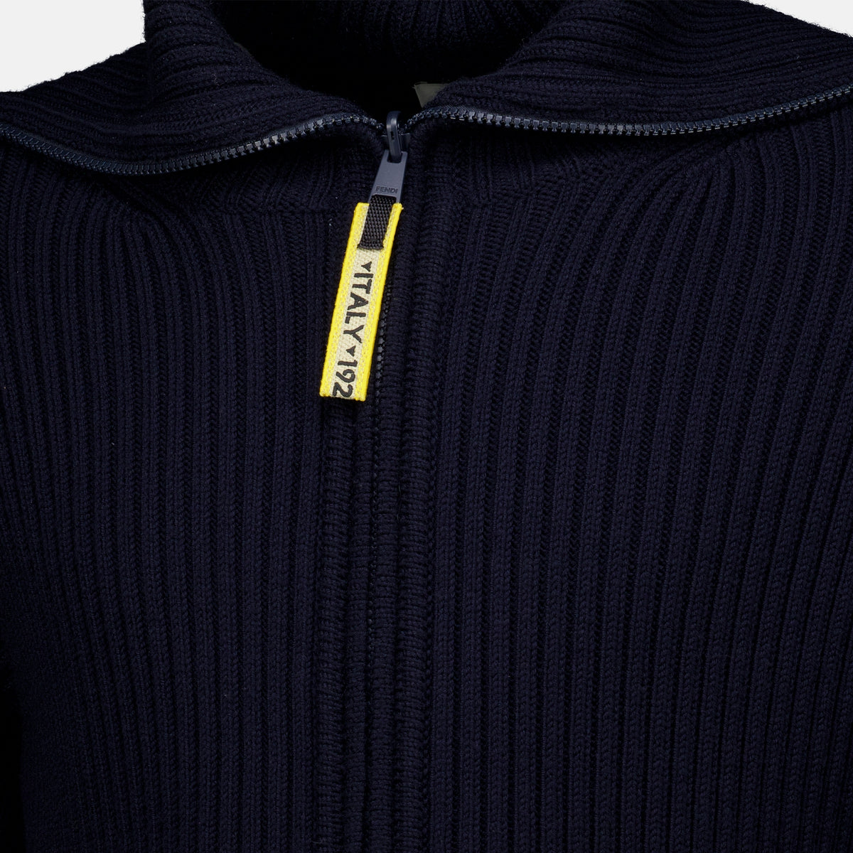 Maille Wool Zip Cardigan Fendi Bleu foncé Homme
