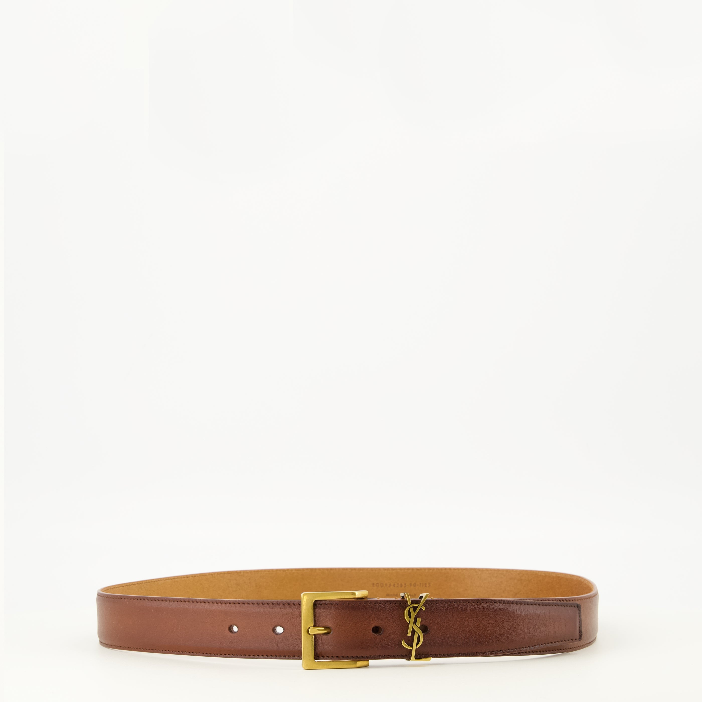 Ceintures Cassandre Vadim Brown Leather Belt Saint Laurent Marron Homme