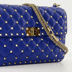 Sacs bandoulière Sac Rockstud Spike moyen Valentino Garavani Bleu Femme