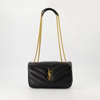 Sacs à main et épaule Loulou Small Leather Bag in Black Saint Laurent Noir Femme