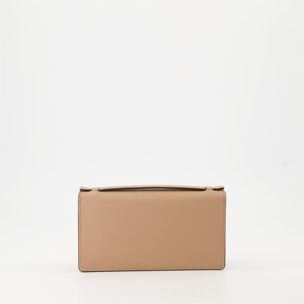 スモールレザーグッズ Portefeuille VLogo à chaîne Valentino Garavani ピンク Femme