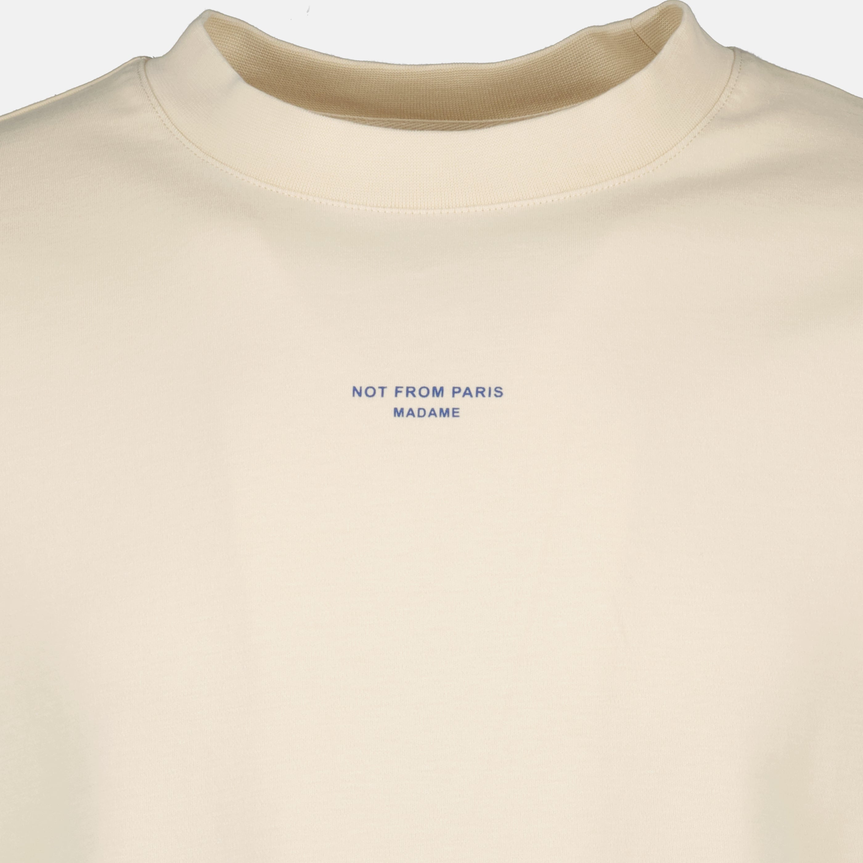 ブランドDrole De Monsieurの男性用ベージュスローガンTシャツの記事の画像 - 春夏2026 - 詳細ビュー_1