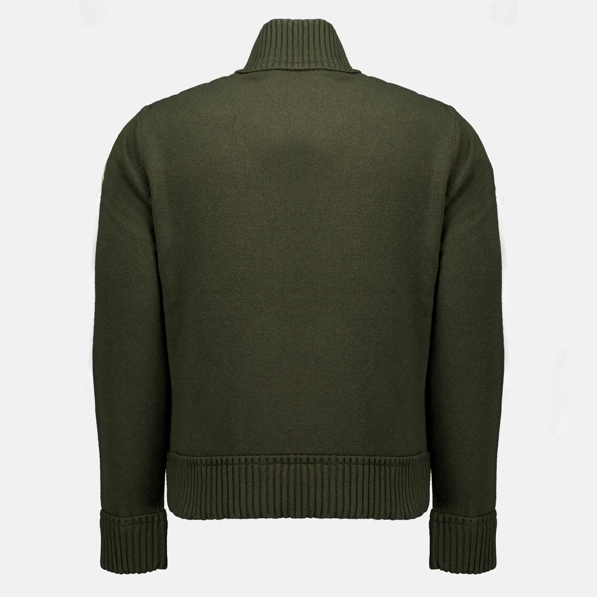 Vestes Cardigan bi-matière kaki Moncler Vert Homme
