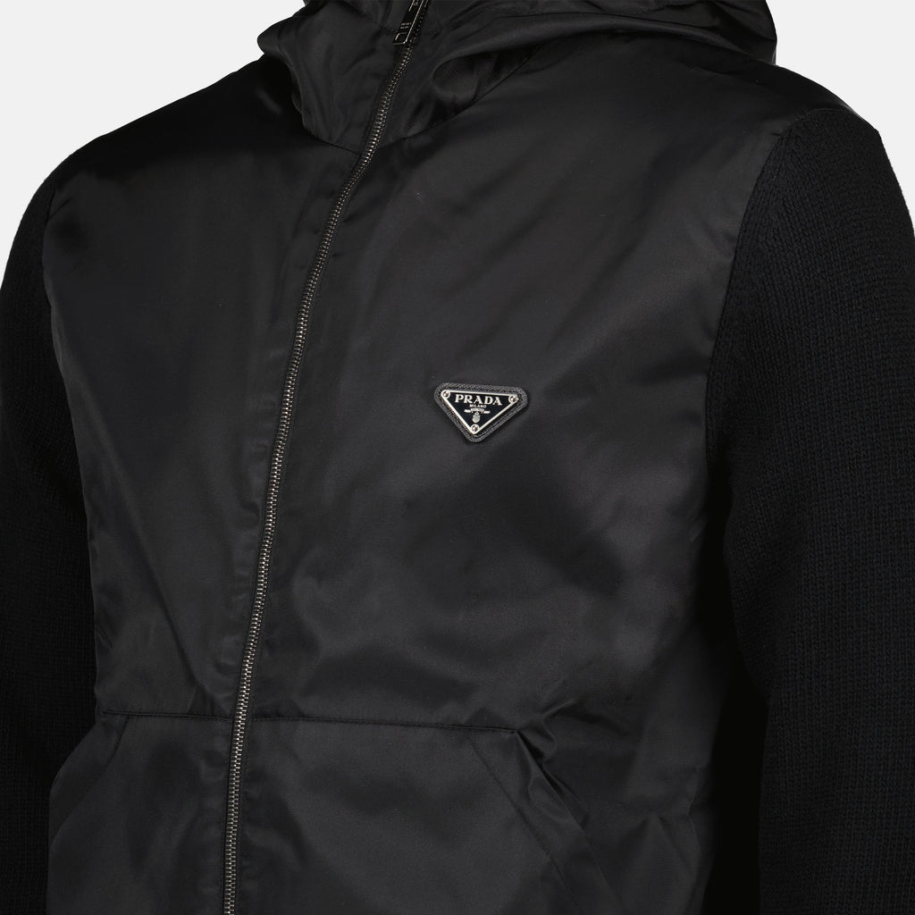 Jacken Veste bi-matière Prada Schwarz Homme