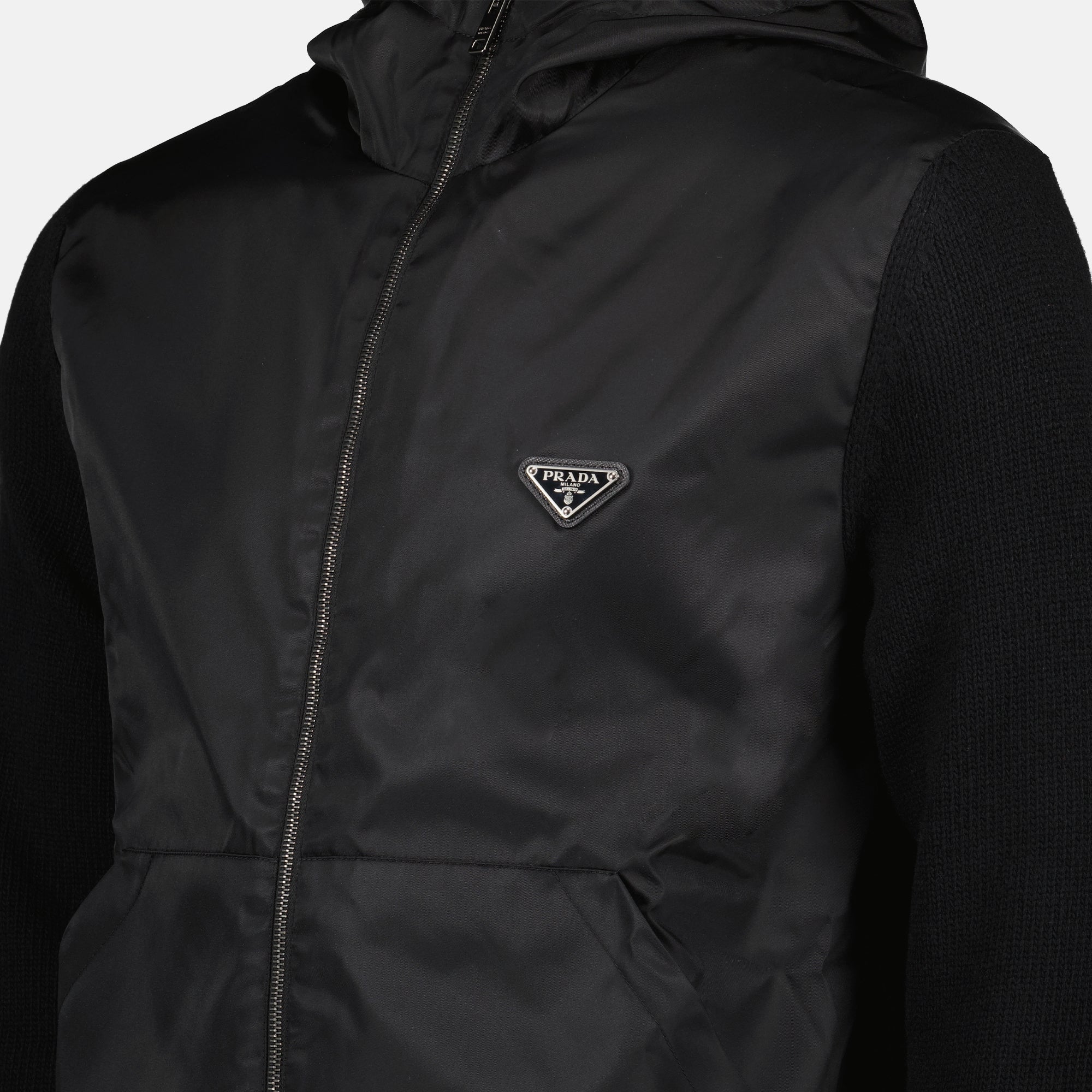 Jacken Veste bi-matière Prada Schwarz Homme
