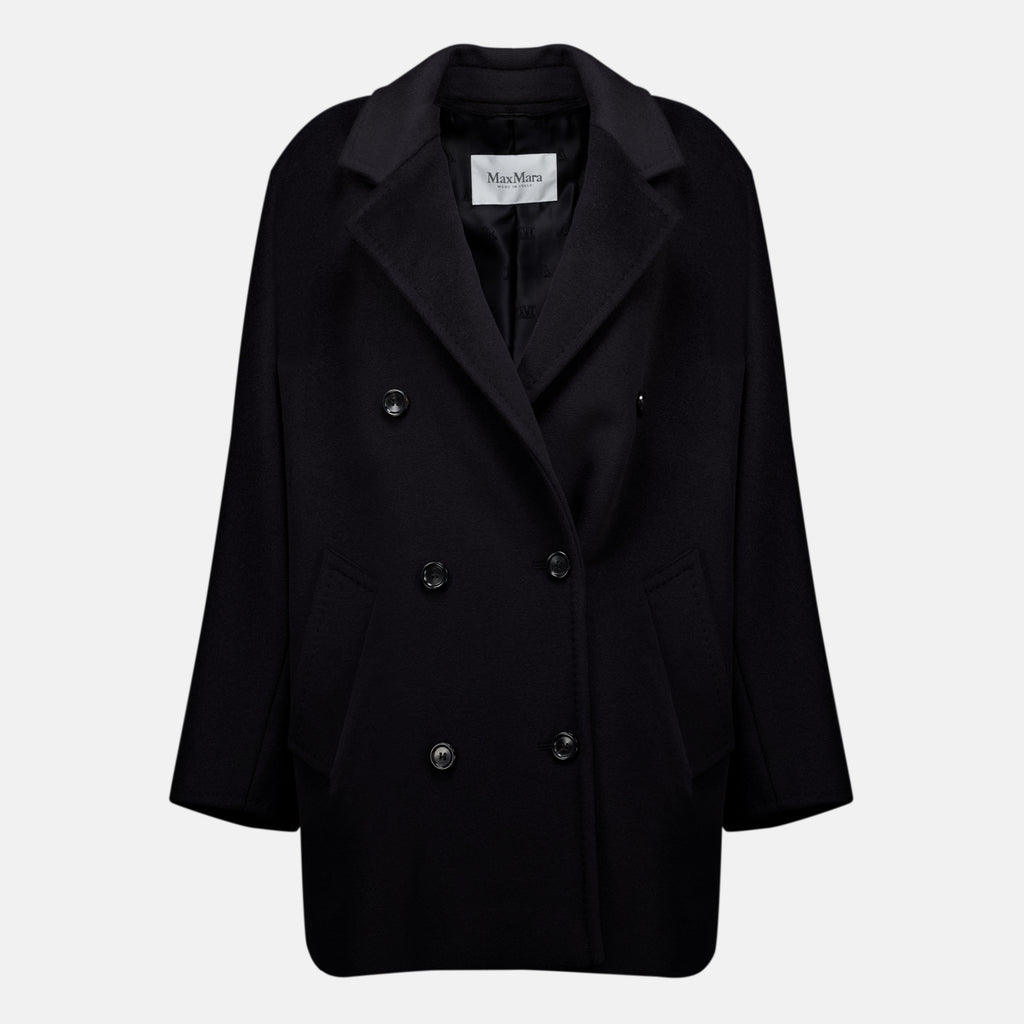 Manteaux Manteau Icon court noir en laine Max Mara Noir Femme