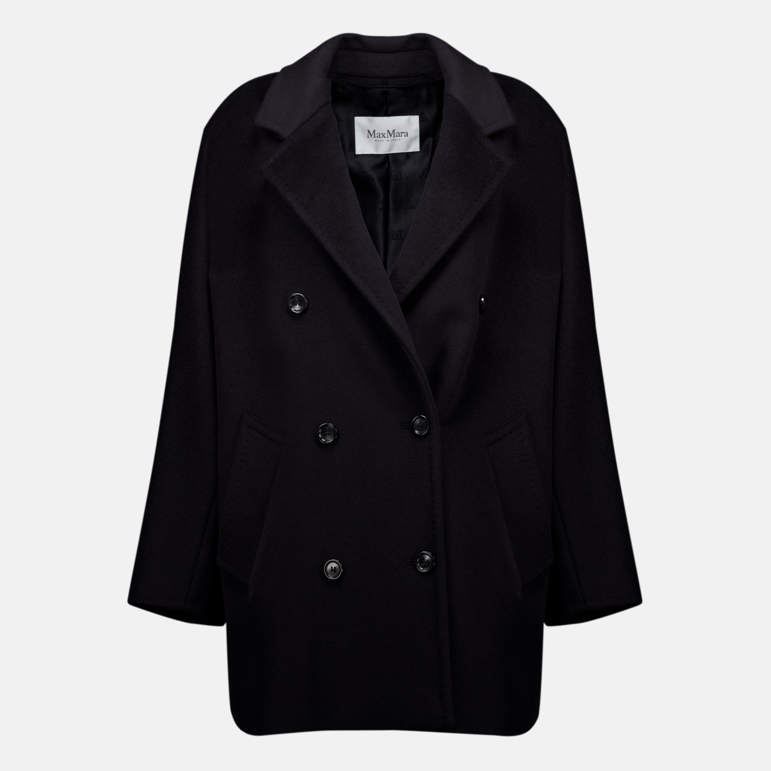 Manteaux Manteau Icon court noir en laine Max Mara Noir Femme