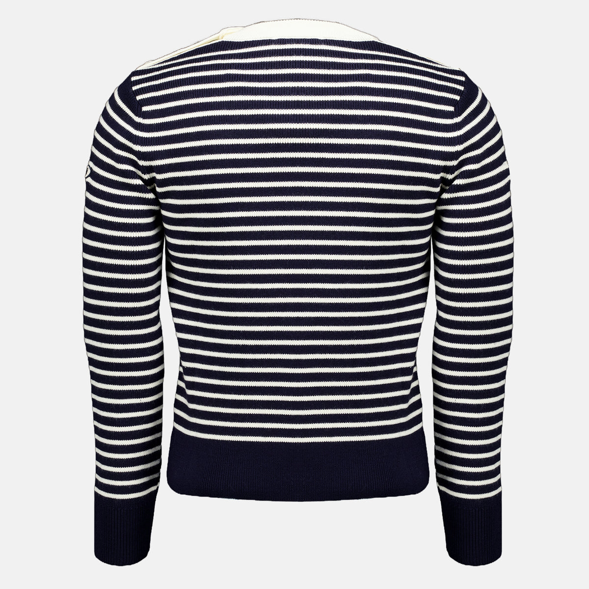 Sweatshirts Blauer gestreifter Wollpullover Ami PARIS Bleu foncé Unisexe