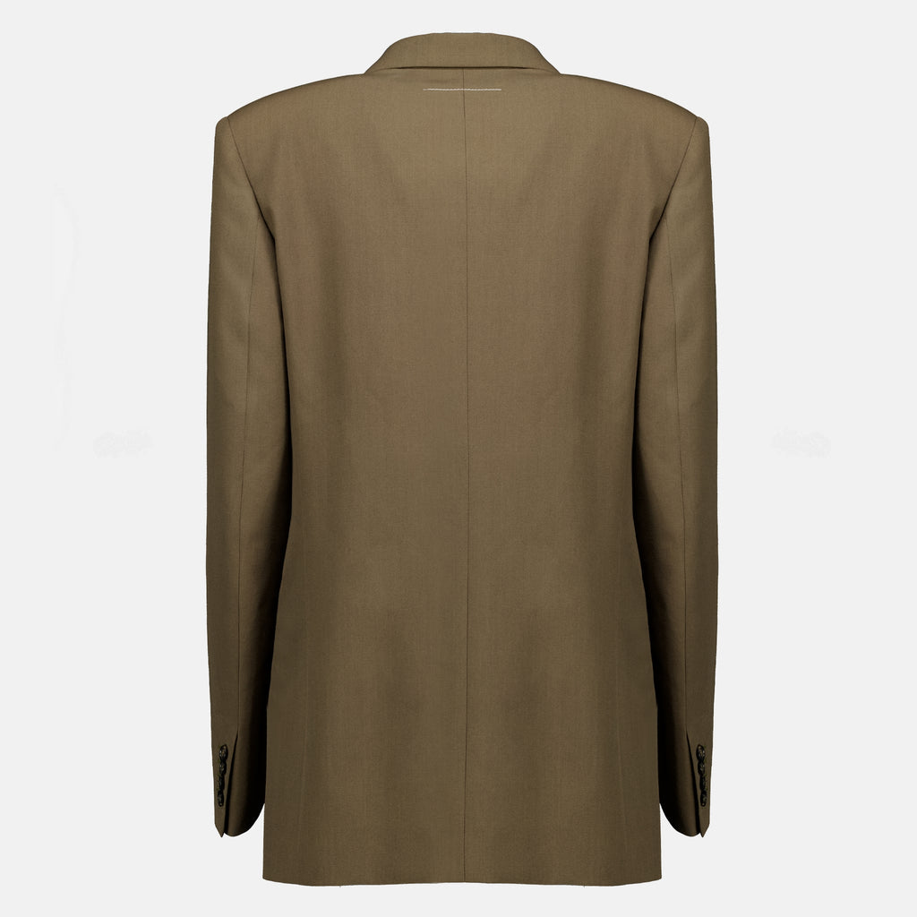 Vestes Blazer Numeric en laine kaki Mm6 Kaki Femme