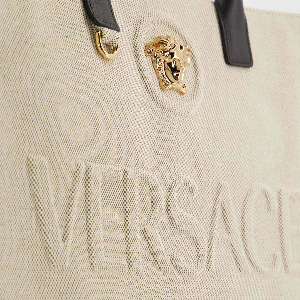 Borse tote Sac cabas La Medusa Versace Beige Femme