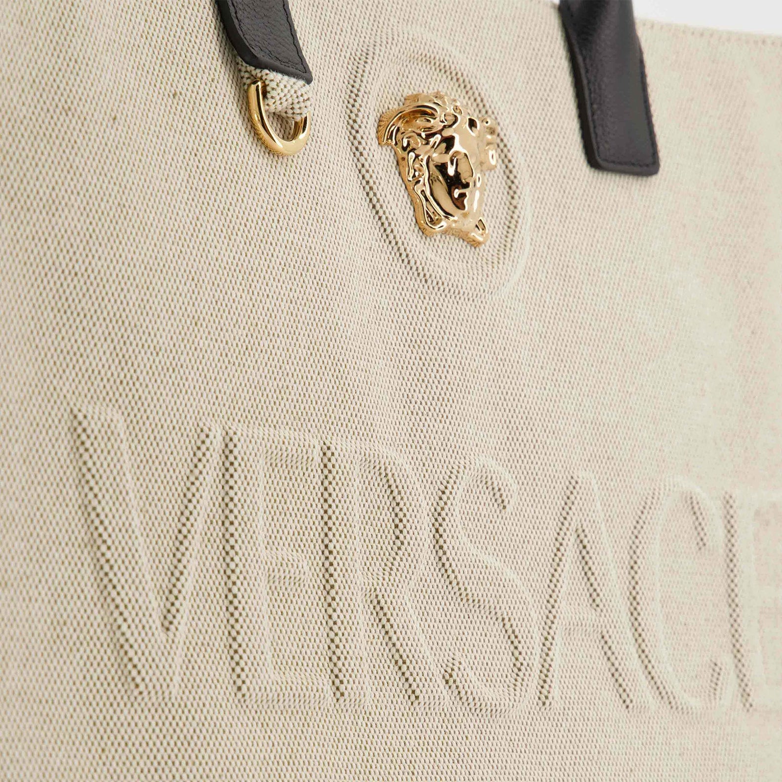 Borse tote Sac cabas La Medusa Versace Beige Femme