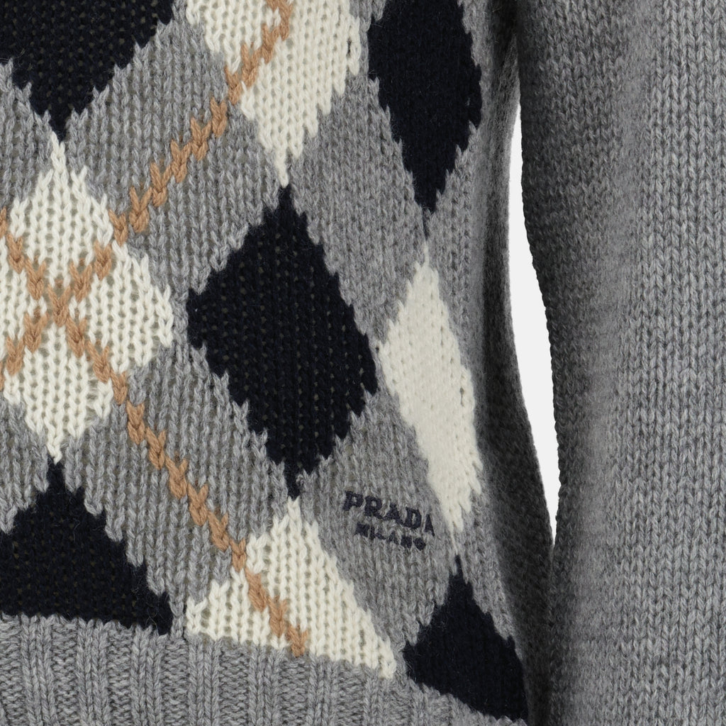 Image de l'article Cardigan en laine de la marque Prada pour Femme - Saison Automne-Hiver 2025 - Vue détaillée_3