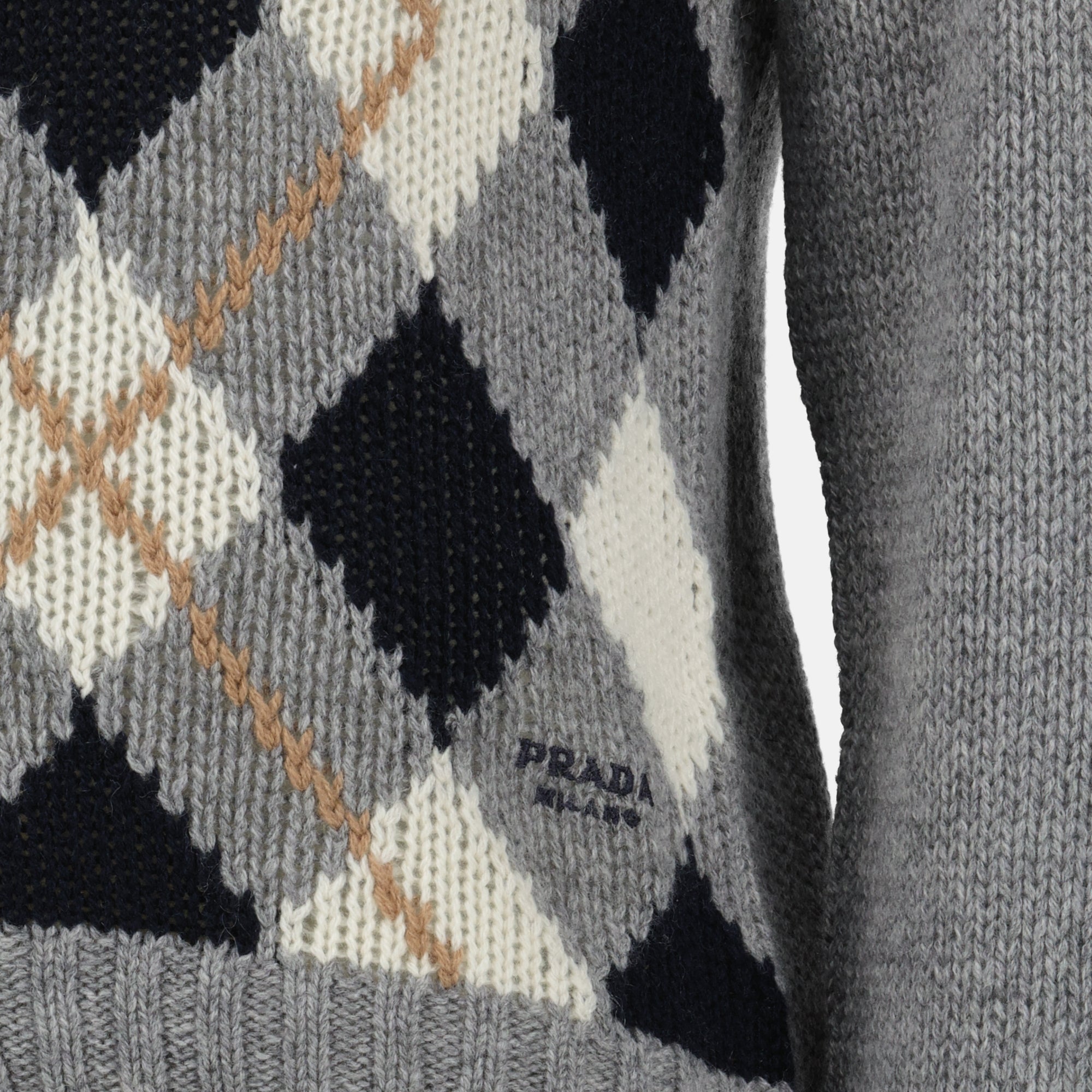 Image de l'article Cardigan en laine de la marque Prada pour Femme - Saison Automne-Hiver 2025 - Vue détaillée_3