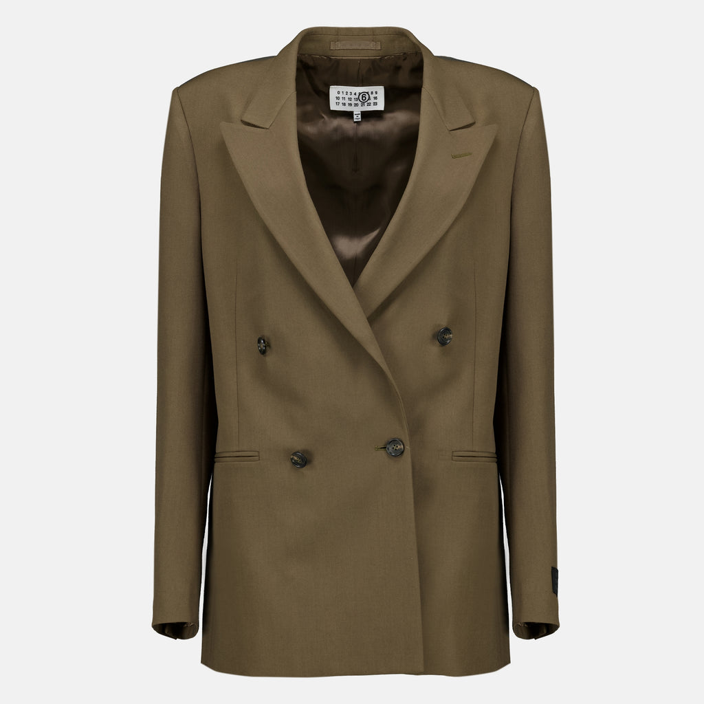 Vestes Blazer Numeric en laine kaki Mm6 Kaki Femme