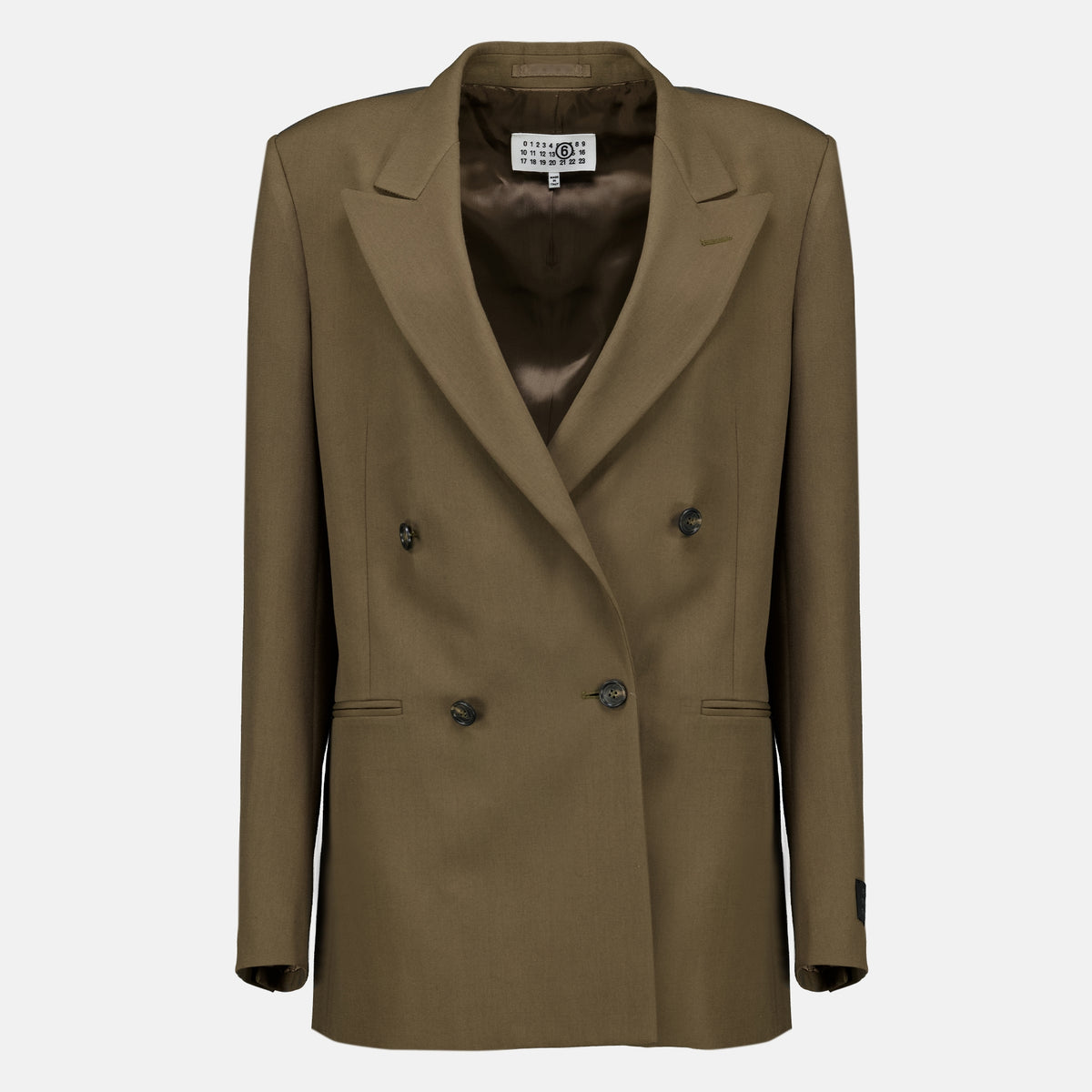 Vestes Blazer Numeric en laine kaki Mm6 Kaki Femme