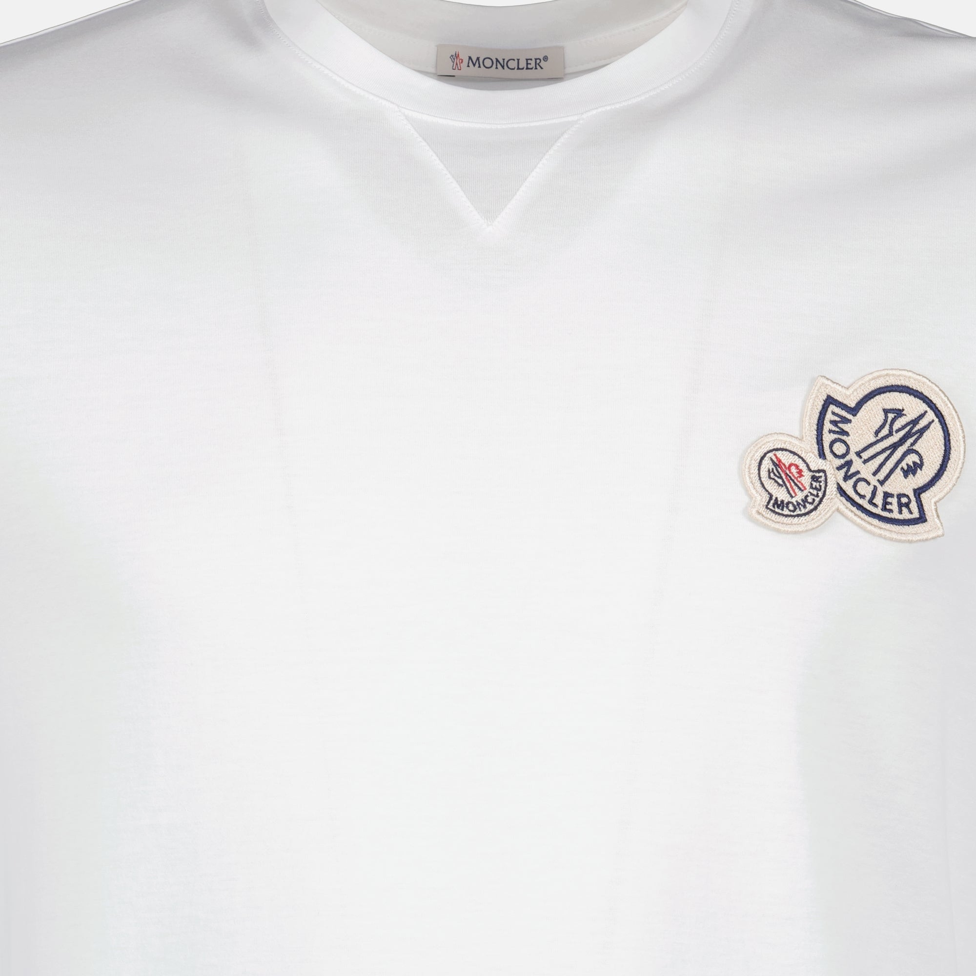 T-shirts T-shirt à logo blanc Moncler Blanc Homme