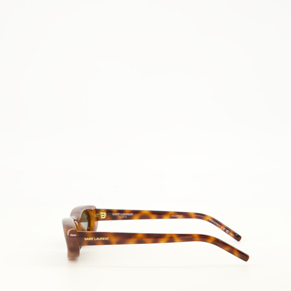 Lunettes SL 557 シェード プランプ ブラウン サングラス Saint Laurent Marron Unisexe
