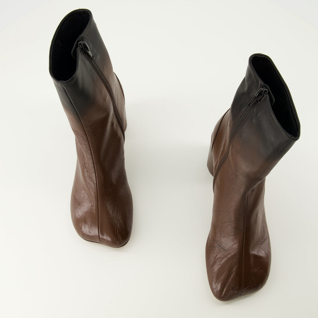 Image de l'article Bottines Anatomic Ankle marron de la marque Mm6 pour Femme - Saison Automne-Hiver 2025 - Vue détaillée_5